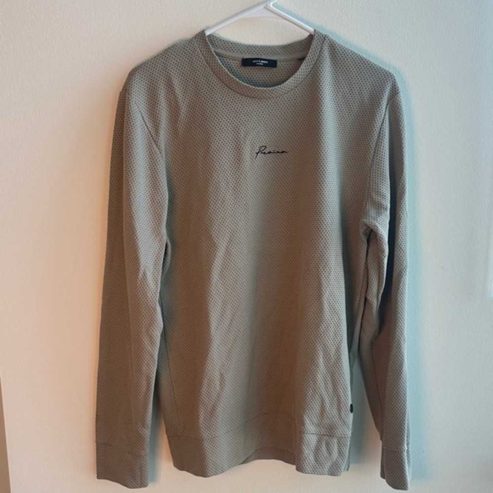 Jack and Jones Men's Taupe Crewneck Sweater